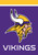 Briarwood Lane Minnesota Vikings NFL licensed garden flag with purple background and yellow Viking logo.