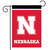Briarwood Lane Nebraska Cornhuskers NCAA Licensed small garden flag with colorful printed design on red background.