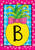 Pineapple Monogram Letter B Garden Flag