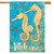 Seahorse Welcome Summer House Flag