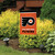 Briarwood Lane Philadelphia Flyers NHL licensed garden flag with logo and text on orange background.