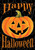 Glowing Jack-O-Lantern Halloween House Flag