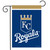 Briarwood Lane Kansas City Royals MLB licensed garden flag with royal blue and white design.