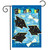 Briarwood Lane Graduation Celebration Garden Flag with congrats and graduation caps colorful design for porch display.