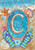 Summer Monogram Letter C Garden Flag