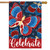 Americana Butterflies Patriotic House Flag