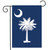 Briarwood Lane small printed garden flag with colorful palm tree and crescent moon decorative design.