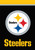 Briarwood Lane Pittsburgh Steelers NFL licensed house flag with team logo and colors.
