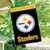 Briarwood Lane Pittsburgh Steelers NFL licensed house flag with yellow, red, blue and black design.