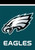 Briarwood Lane Philadelphia Eagles NFL licensed house flag with eagle logo on teal background.