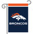Briarwood Lane Denver Broncos NFL licensed garden flag with orange, white, and navy blue colors.