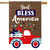 God Bless America Truck Burlap House Flag