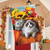 Fall Cats Floral House Flag