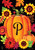 Fall Pumpkin Monogram Letter P Garden Flag