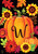 Fall Pumpkin Monogram Letter W Garden Flag