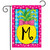 Pineapple Monogram Letter M Garden Flag