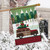 Christmas Wagon Primitive House Flag