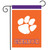 Briarwood Lane Clemson Tigers NCAA Licensed Garden Flag with orange, white, and purple team logo.
