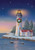 Christmas Lighthouse Nautical House Flag