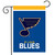 Briarwood Lane St. Louis Blues NHL licensed garden flag, official NHL team colors and logo.