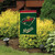 Briarwood Lane Minnesota Wild NHL licensed garden flag, green with red and gold logo and trim.