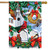 Christmas Birdhouse House Flag