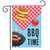 BBQ Time Grilling Summer Garden Flag