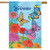Butterflies in the Garden Welcome House Flag