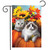 Briarwood Lane Fall Cats Floral Garden Flag with colorful kittens and autumn flowers on a pumpkin.