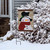 Winter Snowman Burlap Garden Flag