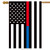 Briarwood Lane Thin Blue & Red Line House Flag with American stars and stripes pattern.