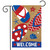 Patriotic Flip Flops Summer Burlap Garden Flag