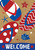 Patriotic Flip Flops Summer Burlap Garden Flag