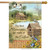 Lodge Birdhouse Cabin House Flag