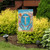 Briarwood Lane small summer garden flag with colorful coastal design and monogram letter T decoration.