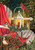 Cardinal Lantern Christmas House Flag