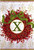Holiday Monogram Wreath X Christmas House Flag