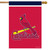 Briarwood Lane St. Louis Cardinals MLB licensed house flag with red cardinal and yellow bat logo.