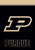 Briarwood Lane Purdue Boilermakers NCAA Licensed Garden Flag with gold and black design and logo.