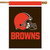 Cleveland Browns NFL house flag by Briarwood Lane featuring a brown and orange helmet design.