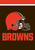 Cleveland Browns NFL helmet logo on brown background, Briarwood Lane licensed NFL flag.