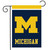 Briarwood Lane Michigan Wolverines NCAA Licensed small garden flag with yellow M and navy background.