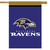Briarwood Lane Baltimore Ravens NFL Licensed House Flag with purple and gold colors and team logo.