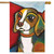 Pawcasso Beagle Dog House Flag