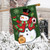 Snowman and Birdhouse Winter House Flag