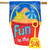 Fun in the Sun Applique Summer House Flag