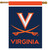 Virginia Cavaliers NCAA house flag with navy blue, orange, and white colors, Briarwood Lane brand.