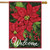 Holiday Poinsettia Christmas House Flag