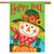 Happy Fall Scarecrow Primitive House Flag