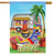 Tropical Parrot Summer House Flag